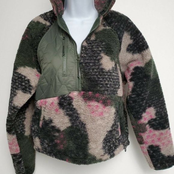 Joylab Womens 1/2 Zip Sherpa Pullover Sweatshirt - Picture 4 of 10